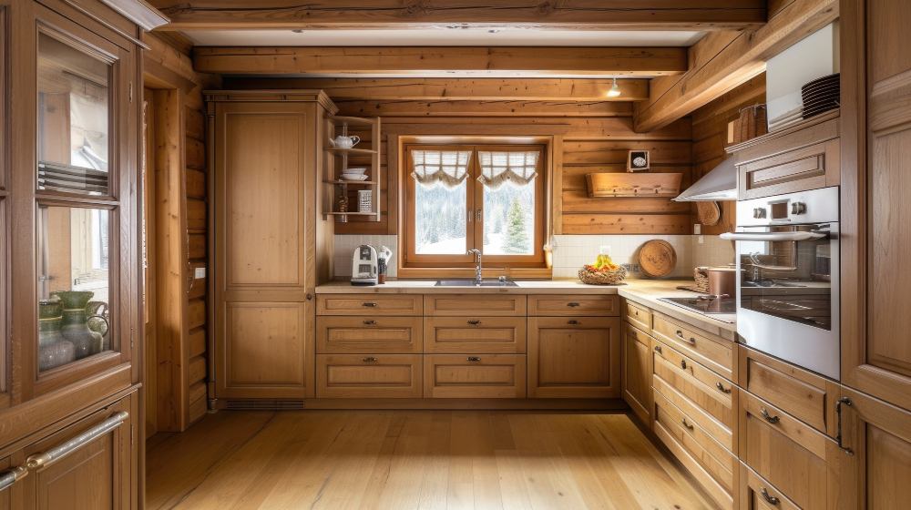 Wooden office storage units